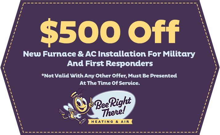 $500 Off new furnace and ac installation for military and first responders